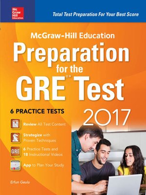 cover image of McGraw-Hill Education Preparation for the GRE Test 2017